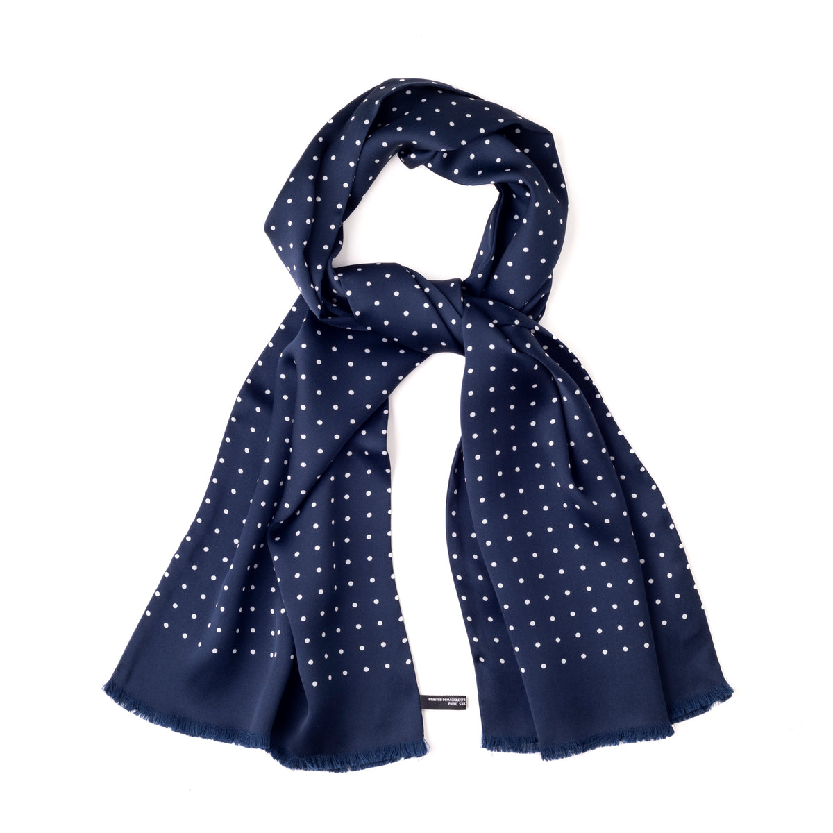 Silk Satin Polka Dot Scarf