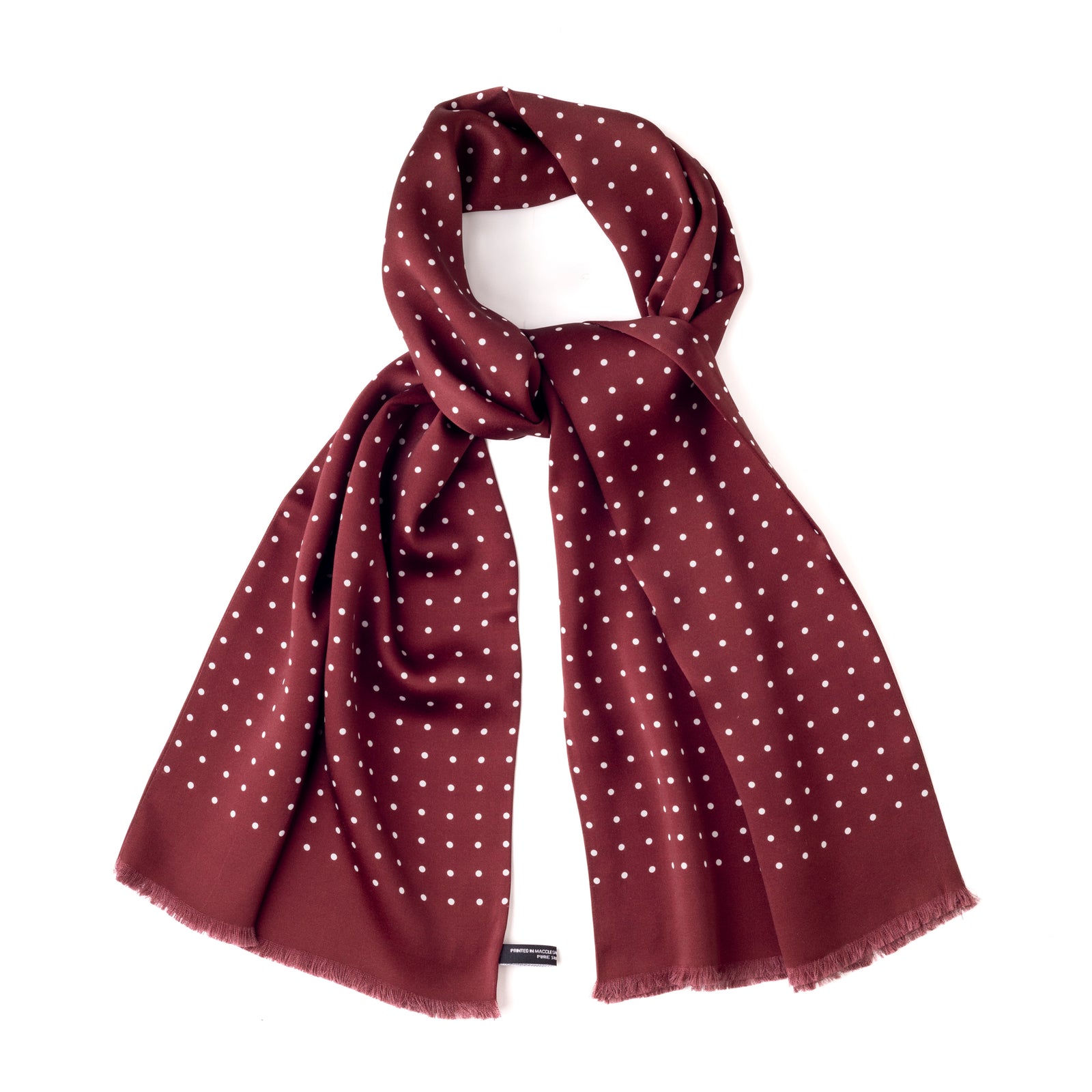 Silk Satin Polka Dot Scarf