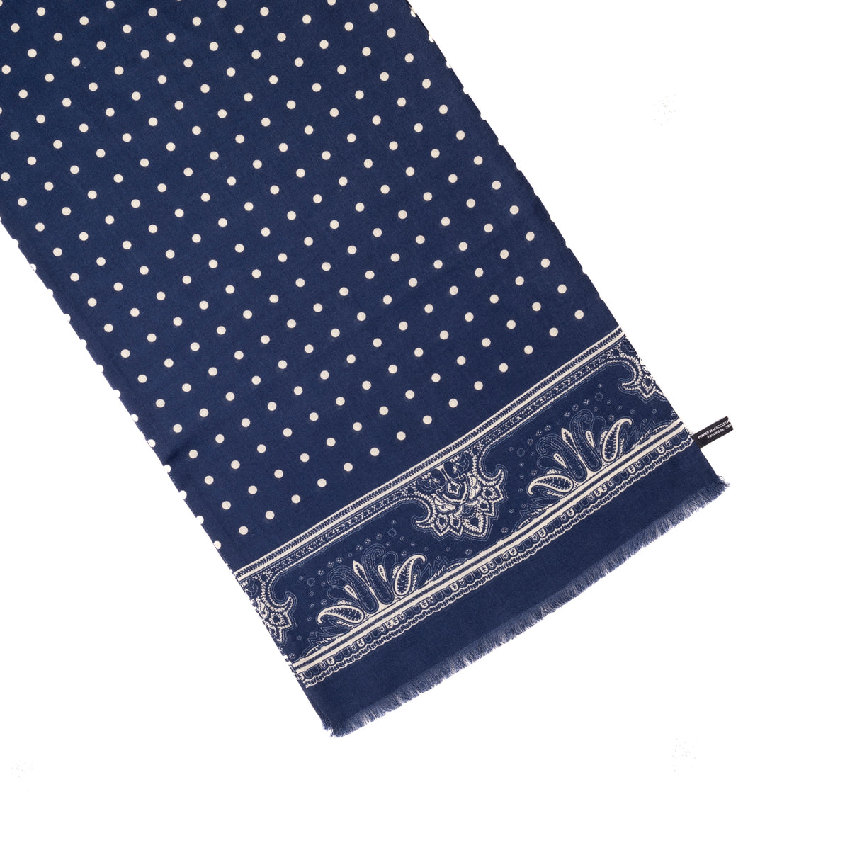 Paisley Border Polka Dot Scarf