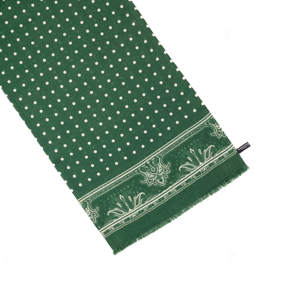 Paisley Border Polka Dot Scarf