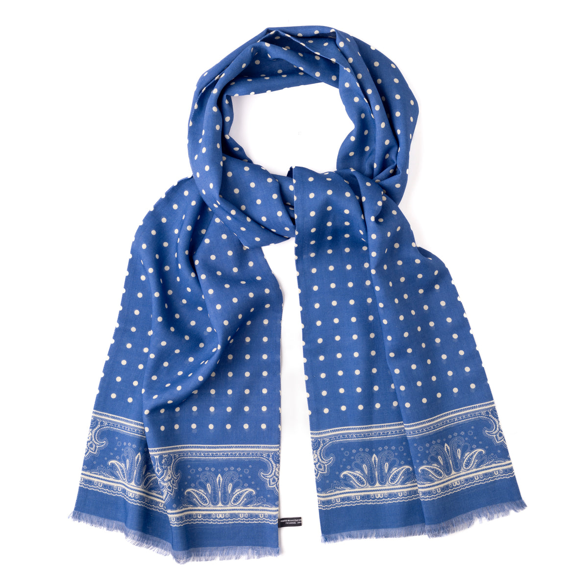 Paisley Border Polka Dot Scarf