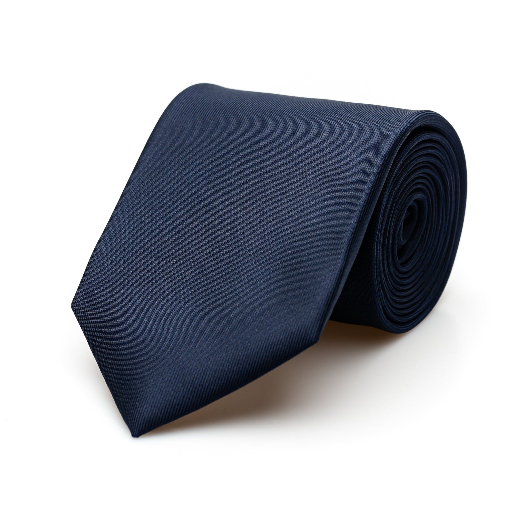 Navy Plain Silk Tie