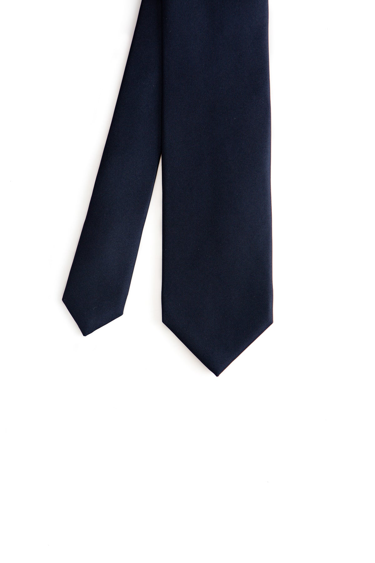 Navy Plain Silk Tie