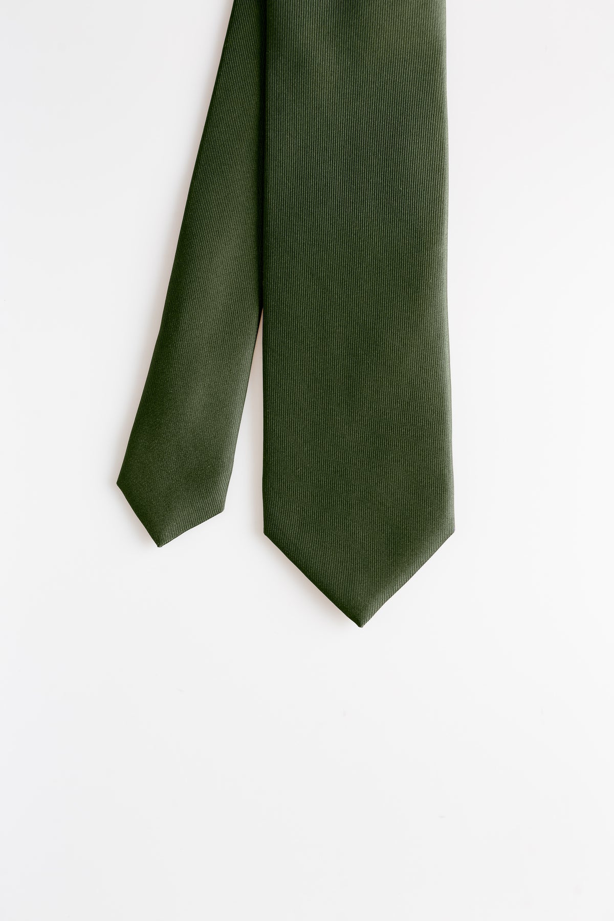 Green Plain Silk Tie