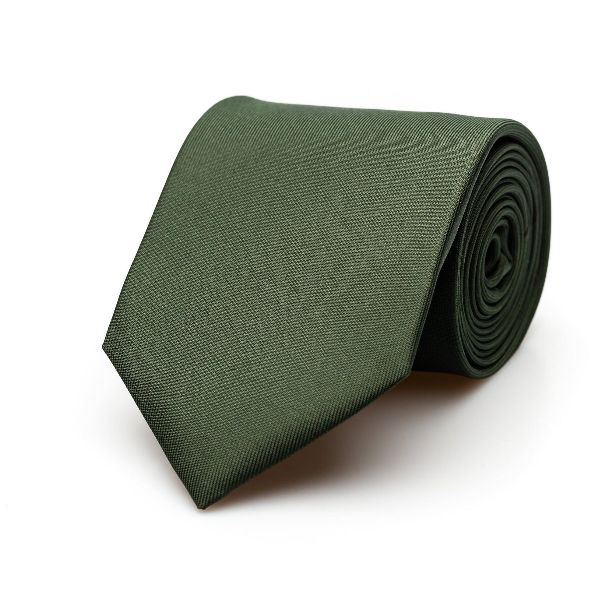 Green Plain Silk Tie