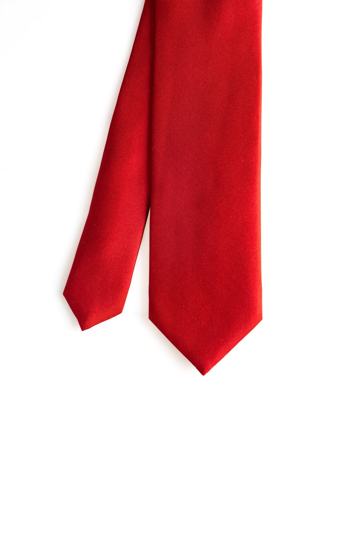 Red Plain Silk Tie